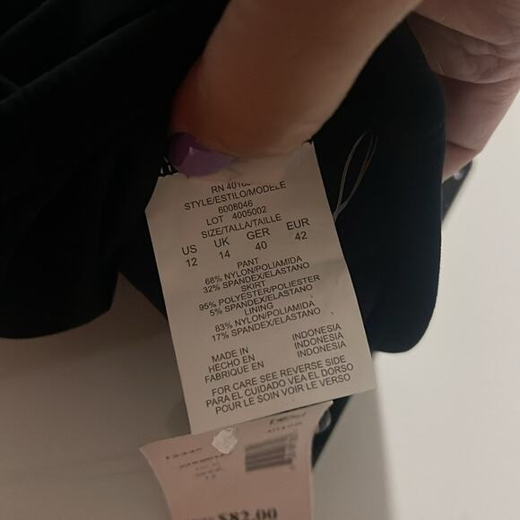 NEW Magicsuit Black Bathingsuit Skirted Bottoms Women's Size 12 NWT - Picture 10 of 10